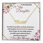 To My Beautiful Step Daughter ( Burgundy Card ) - Custom Name Necklace