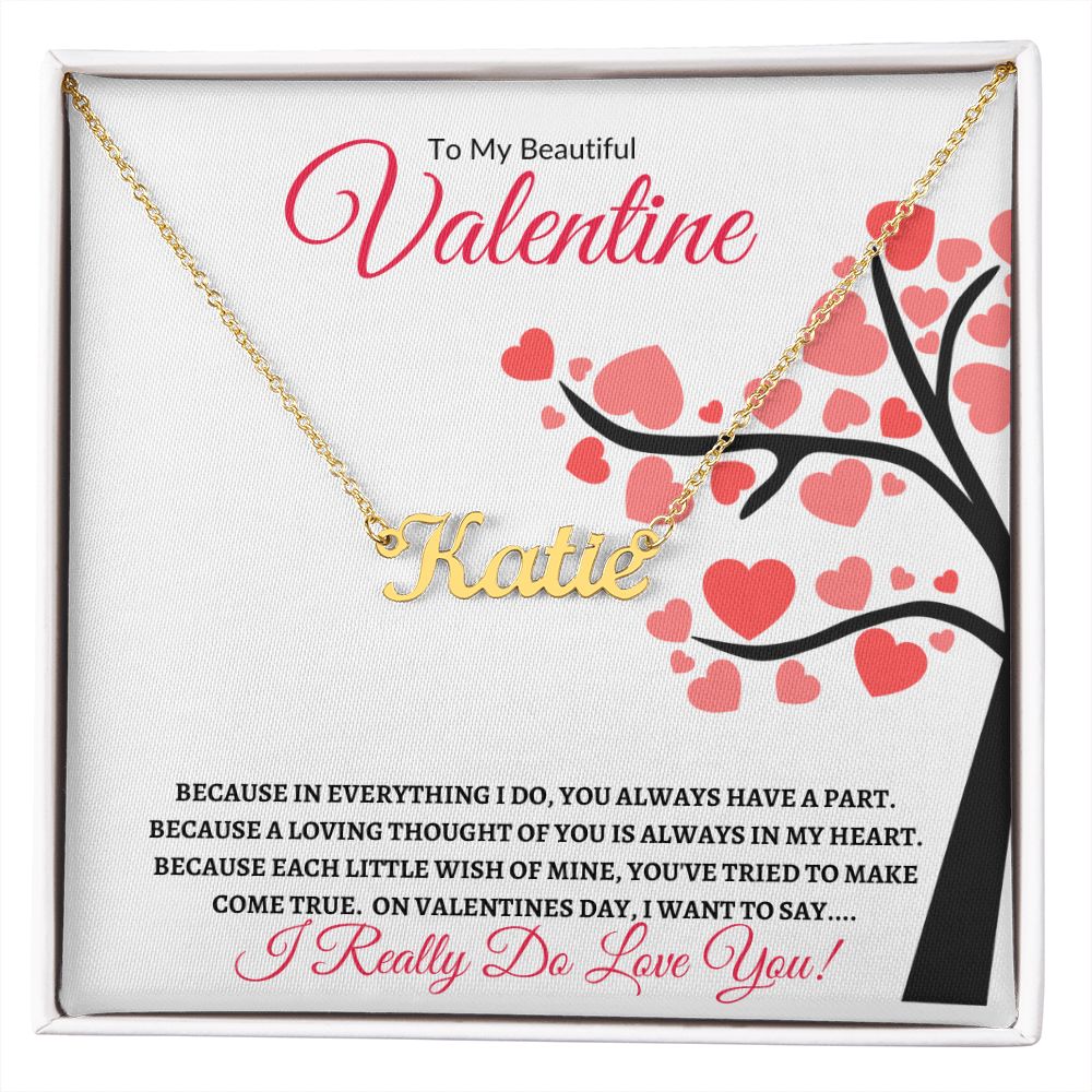 To My Valentine (Heart Tree) - Custom Name Necklace