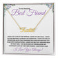 To My Amazing Best Friend (Purple Card ) - Custom Name Necklace