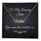 To My Amazing Sister ( Black Card ) - Custom Name Necklace