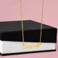 To My Beautiful Step Daughter ( Burgundy Card ) - Custom Name Necklace
