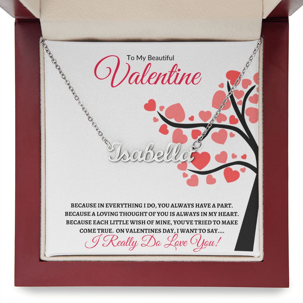 To My Valentine (Heart Tree) - Custom Name Necklace