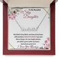 To My Beautiful Step Daughter ( Burgundy Card ) - Custom Name Necklace