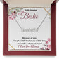 To My Bestie / Best Friend (Burgundy) - Custom Name Necklace