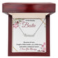 To My Bestie / Best Friend (Burgundy) - Custom Name Necklace
