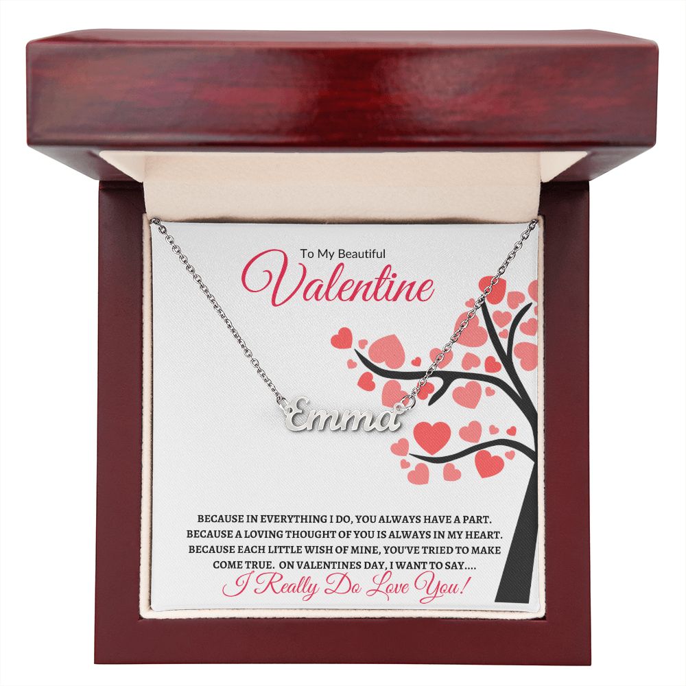 To My Valentine (Heart Tree) - Custom Name Necklace