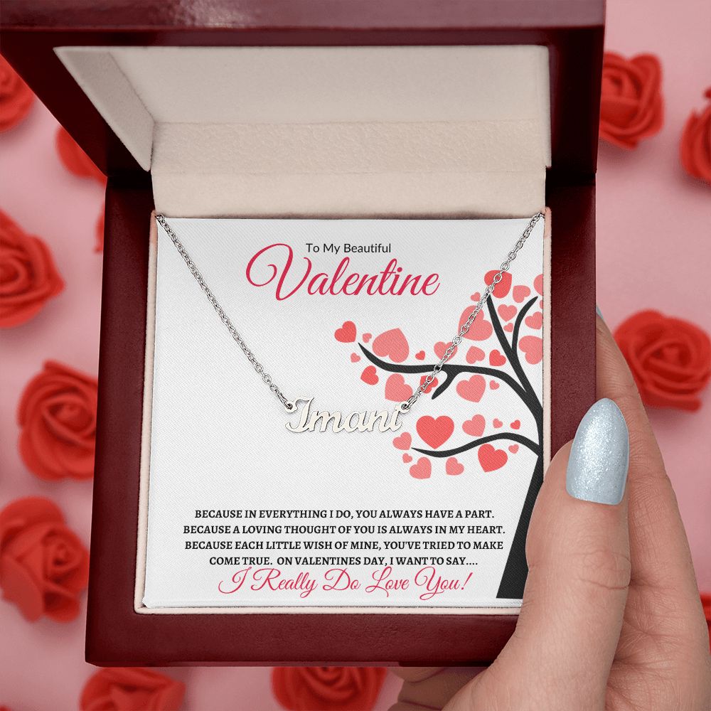 To My Valentine (Heart Tree) - Custom Name Necklace