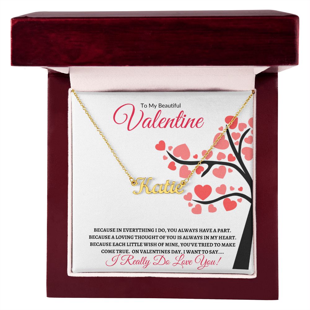 To My Valentine (Heart Tree) - Custom Name Necklace
