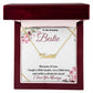 To My Bestie / Best Friend (Burgundy) - Custom Name Necklace