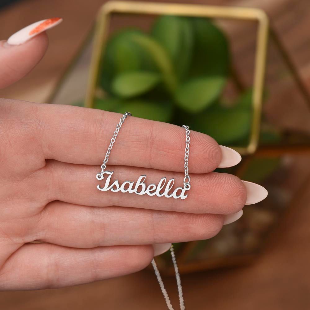 Custom Name Necklace (No Message Card) For daughter, granddaughter, sister, mother, aunt, niece, cousin, bestie, best friend, grandmother, wife, future wife, fiancé, lover, girlfriend - Custom Name Necklace