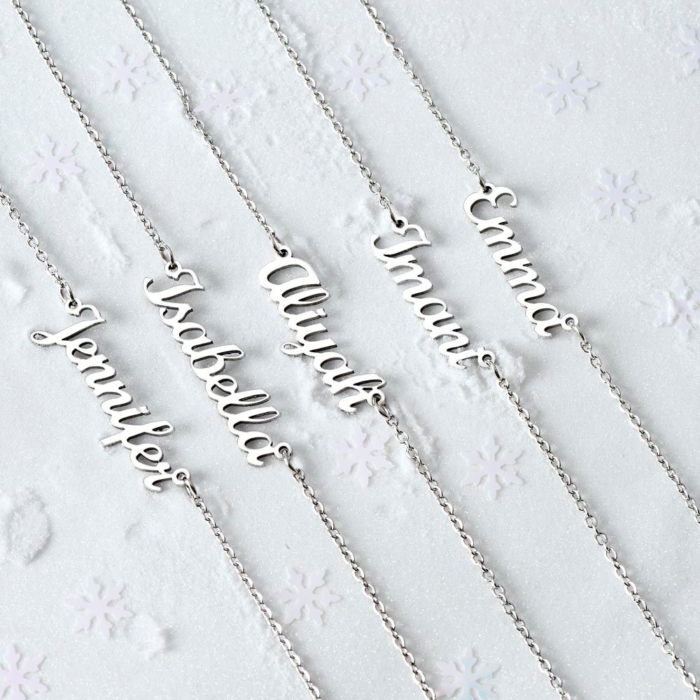 Custom Name Necklace (No Message Card) For daughter, granddaughter, sister, mother, aunt, niece, cousin, bestie, best friend, grandmother, wife, future wife, fiancé, lover, girlfriend - Custom Name Necklace