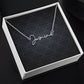To My Beautiful Daughter, stepdaughter, bonus daughter, granddaughter, Mom, Sister, Cousin, Aunt, Niece, bestie, Best Friend, Wife, Future Wife, Girlfriend, Lover (Plain Black Tapestry) - Script Name Necklace