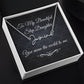 To My Beautiful Step Daughter / stepdaughter (Black Tapestry) - Script Name Necklace