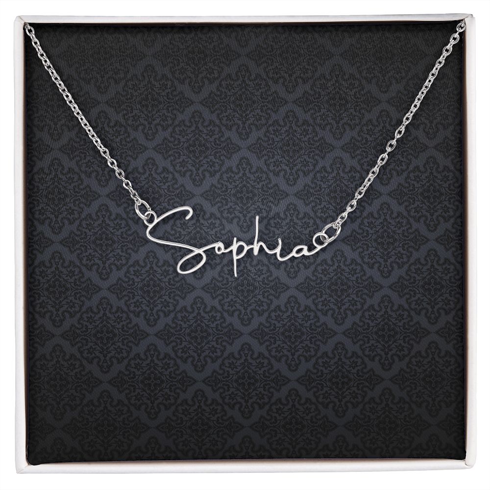 To My Beautiful Daughter, stepdaughter, bonus daughter, granddaughter, Mom, Sister, Cousin, Aunt, Niece, bestie, Best Friend, Wife, Future Wife, Girlfriend, Lover (Plain Black Tapestry) - Script Name Necklace