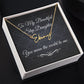 To My Beautiful Step Daughter / stepdaughter (Black Tapestry) - Script Name Necklace