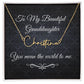 To My Beautiful Granddaughter (Black Tapestry) - Script Name Necklace