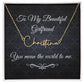 To My Beautiful Girlfriend (Black Tapestry) - Script Name Necklace