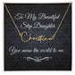 To My Beautiful Step Daughter / stepdaughter (Black Tapestry) - Script Name Necklace