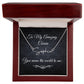 To My Beautiful Cousin (Black Tapestry) - Script Name Necklace