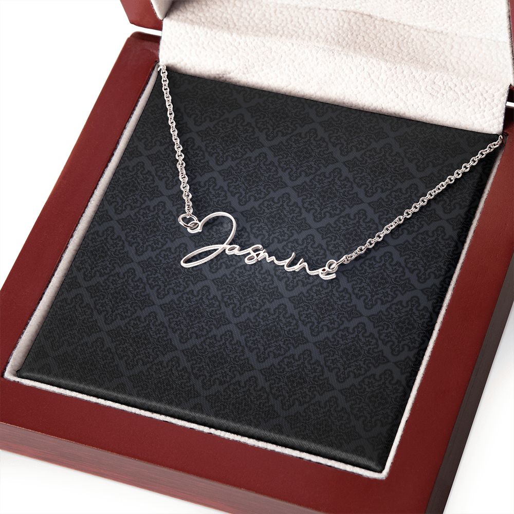 To My Beautiful Daughter, stepdaughter, bonus daughter, granddaughter, Mom, Sister, Cousin, Aunt, Niece, bestie, Best Friend, Wife, Future Wife, Girlfriend, Lover (Plain Black Tapestry) - Script Name Necklace