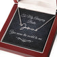 To My Beautiful Bestie / Best Friend (Black Tapestry) - Script Name Necklace