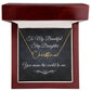 To My Beautiful Step Daughter / stepdaughter (Black Tapestry) - Script Name Necklace