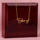To My Beautiful Step Daughter / stepdaughter (Black Tapestry) - Script Name Necklace