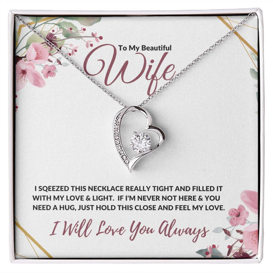 Beautiful Wife - Love & Light (Burgundy) - Forever Love Necklace