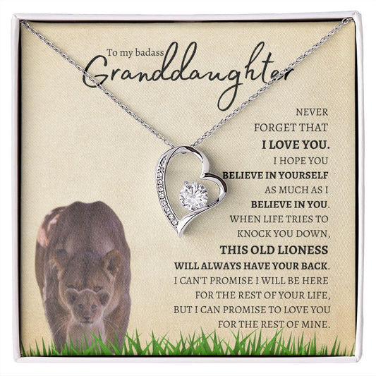 Granddaughter from Grandmother (Lioness Card) - Forever Love Necklace