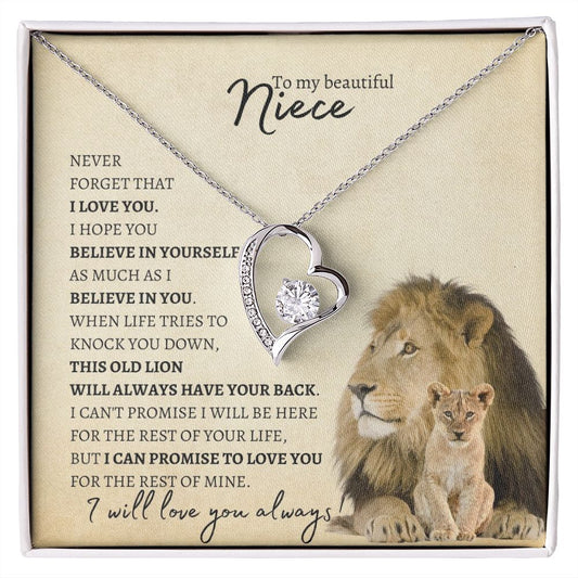 To My Beautiful Niece (Lion) - Forever Love Necklace