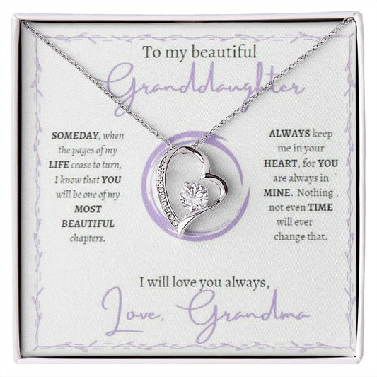 Granddaughter (Purple Circle Card) - Forever Love Necklace