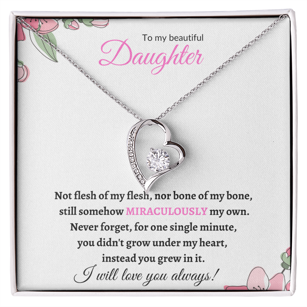 Nonbiological / Adopted Daughter (Pink Card) - Forever Love Necklace