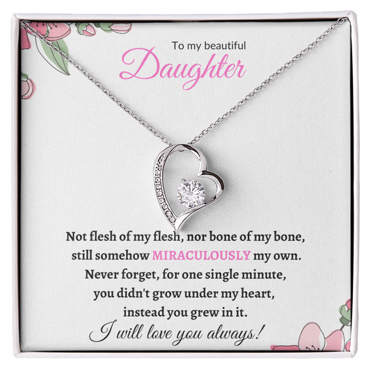 Nonbiological / Adopted Daughter (Pink Card) - Forever Love Necklace