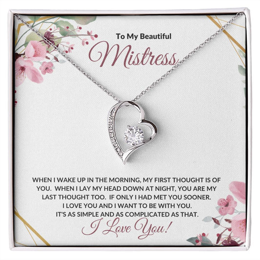 To My Mistress (Burgundy) - Forever Love Necklace