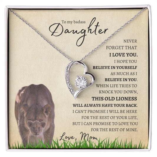 Daughter from Mom (Lioness Card) - Forever Love Necklace