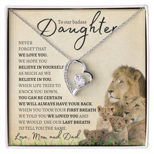 To Our Badass Daughter (Family Pride) - Forever Love Necklace