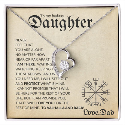 Daughter from Dad (Beige Viking Card) - Forever Love Necklace