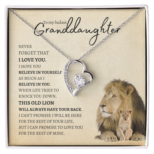 Granddaughter From Grandfather (Lion Card) - Forever Love Necklace