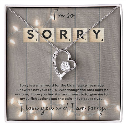 I'm So Sorry (Scrabble) - Forever Love Necklace