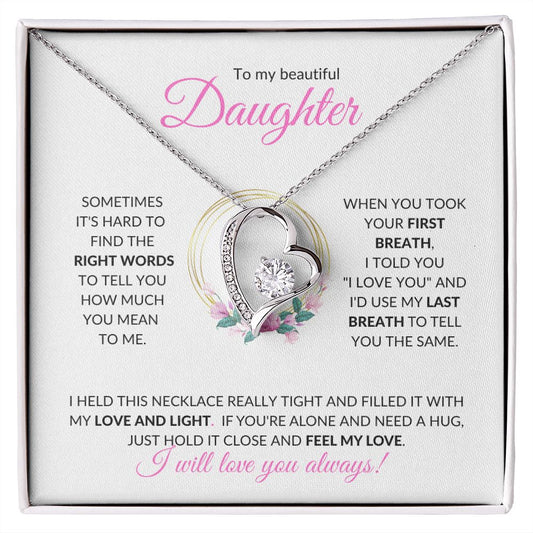 Daughter (Floral Ring Card) - Forever Love Necklace