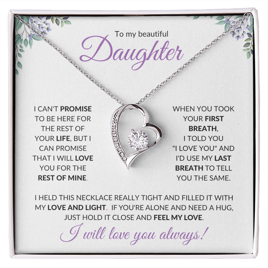 Daughter (Purple Card) - Forever Love Necklace