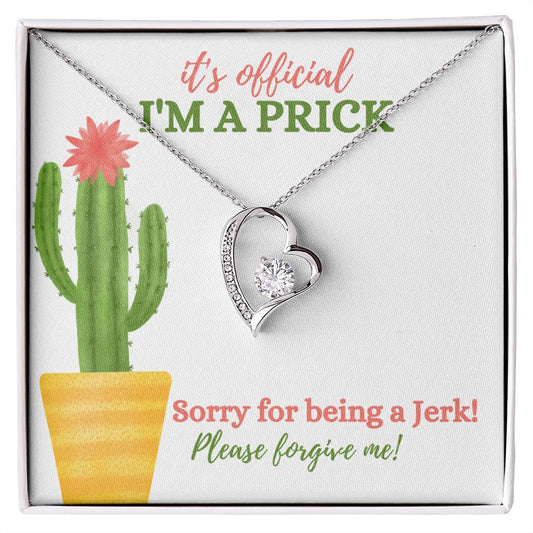 Sorry for being a Jerk (Prickly Cactus Card) - Forever Love Necklace