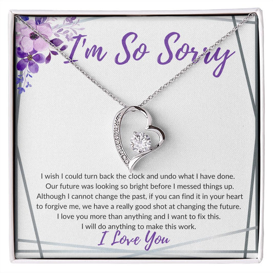 I'm So Sorry (Purple Card) - Forever Love Necklace