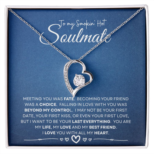 Smokin' Hot Soulmate (Blue Card) - Forever Love Necklace