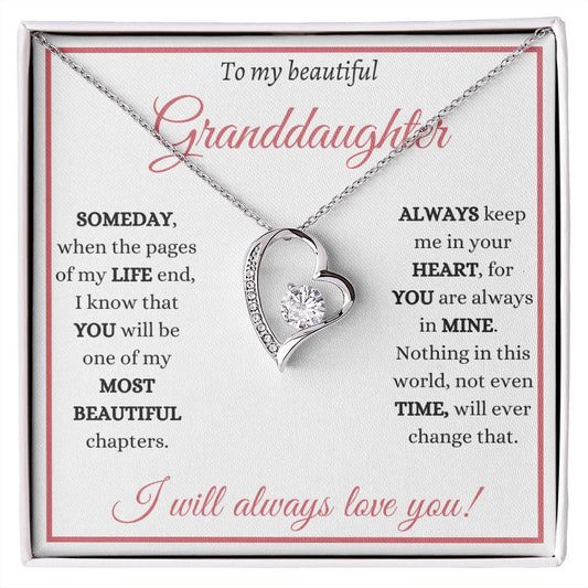 Granddaughter (Pink Frame) -  Forever Love Necklace