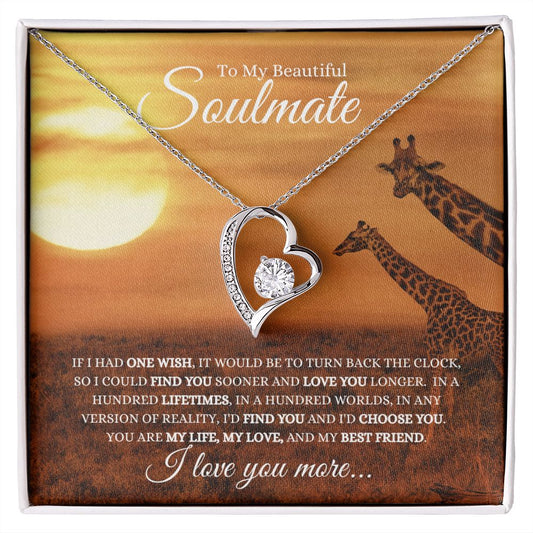 To My Beautiful Soulmate (Giraffe) - Forever Love Necklace