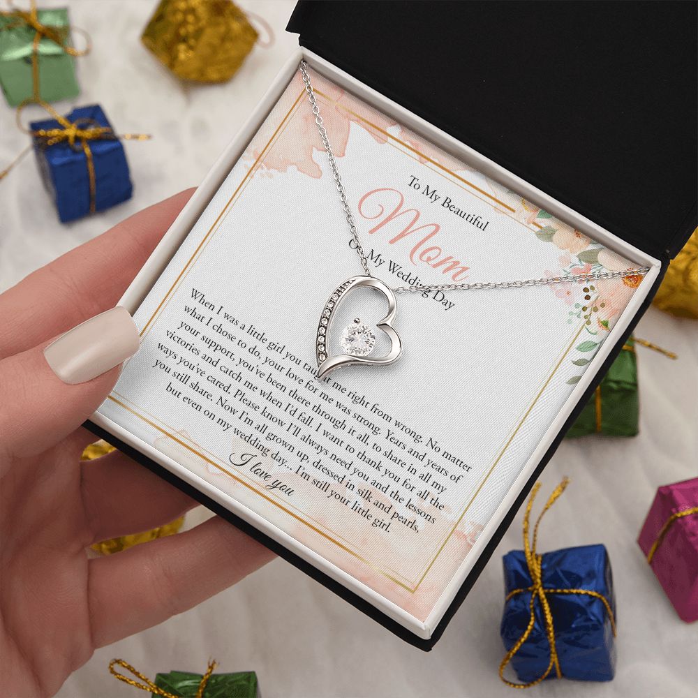 To My Mom My Wedding Day - Forever Love Necklace