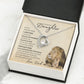 To my BadAss Daughter (Lion Beige Card) Forever Love Necklace