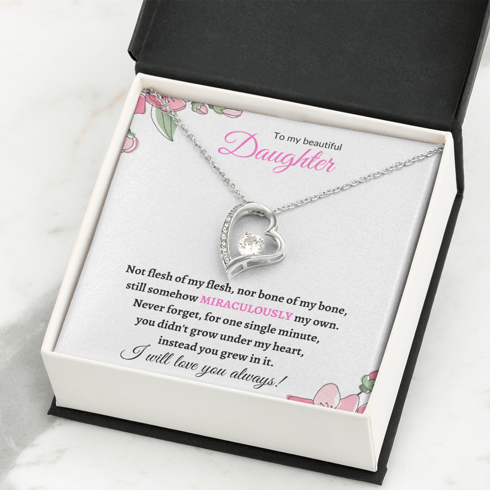 Nonbiological / Adopted Daughter (Pink Card) - Forever Love Necklace