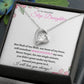 To My Beautiful Step Daughter / nonbiological (Pink Card) - Forever love Necklace